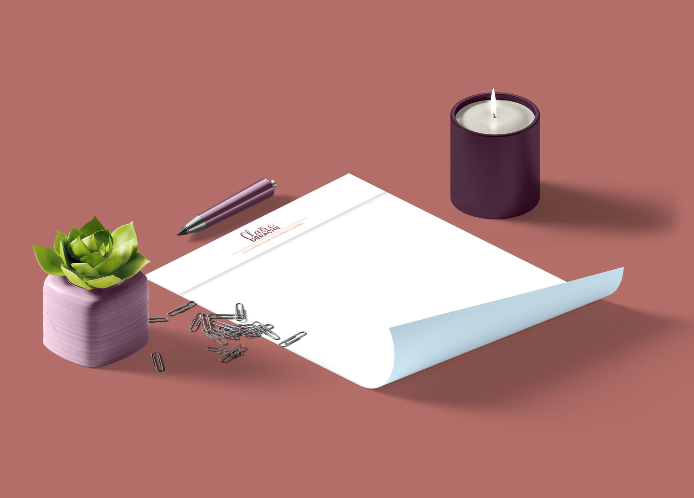 Papier à lettre de Claire Derache
