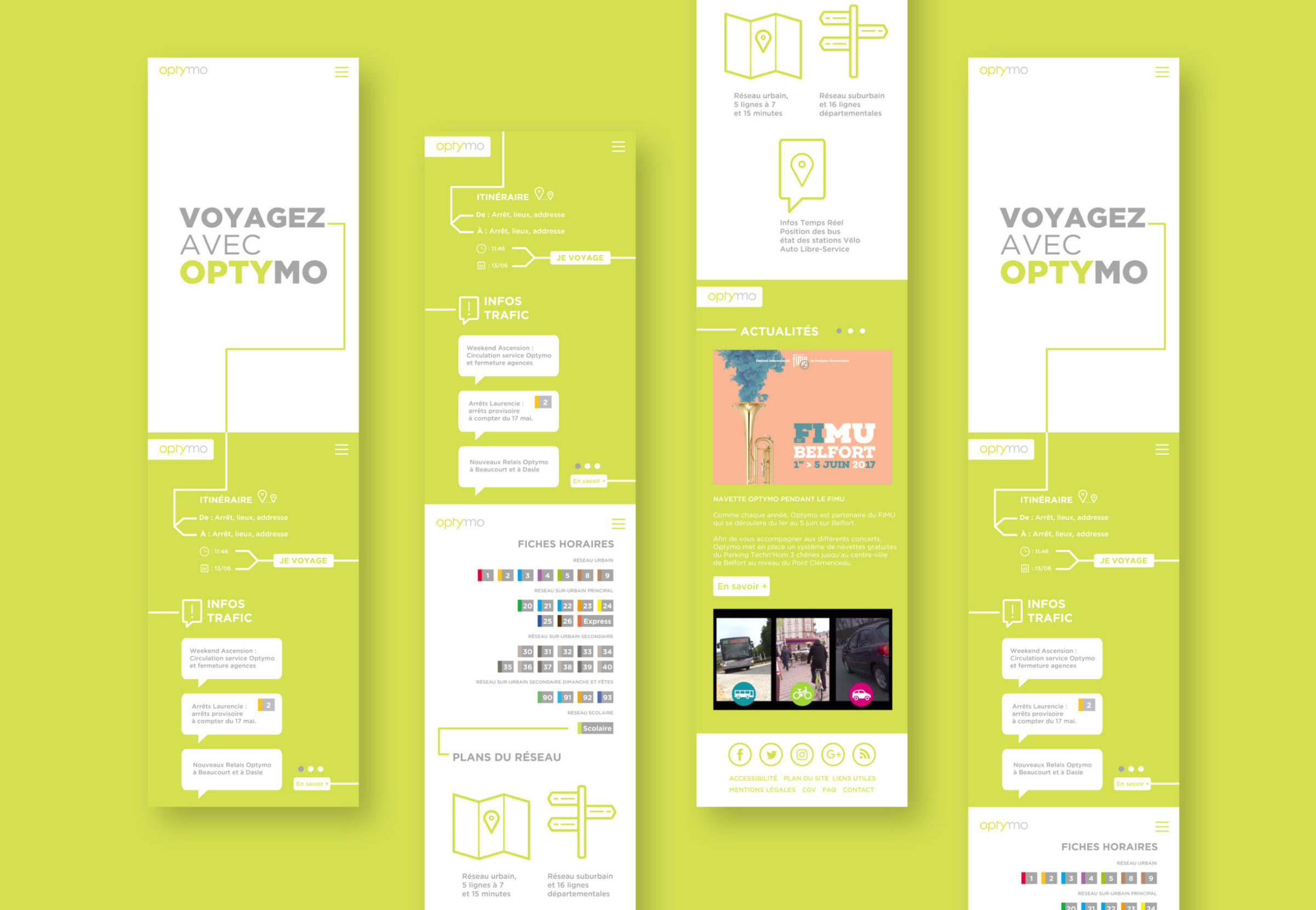 Site web version mobile d'Optymo