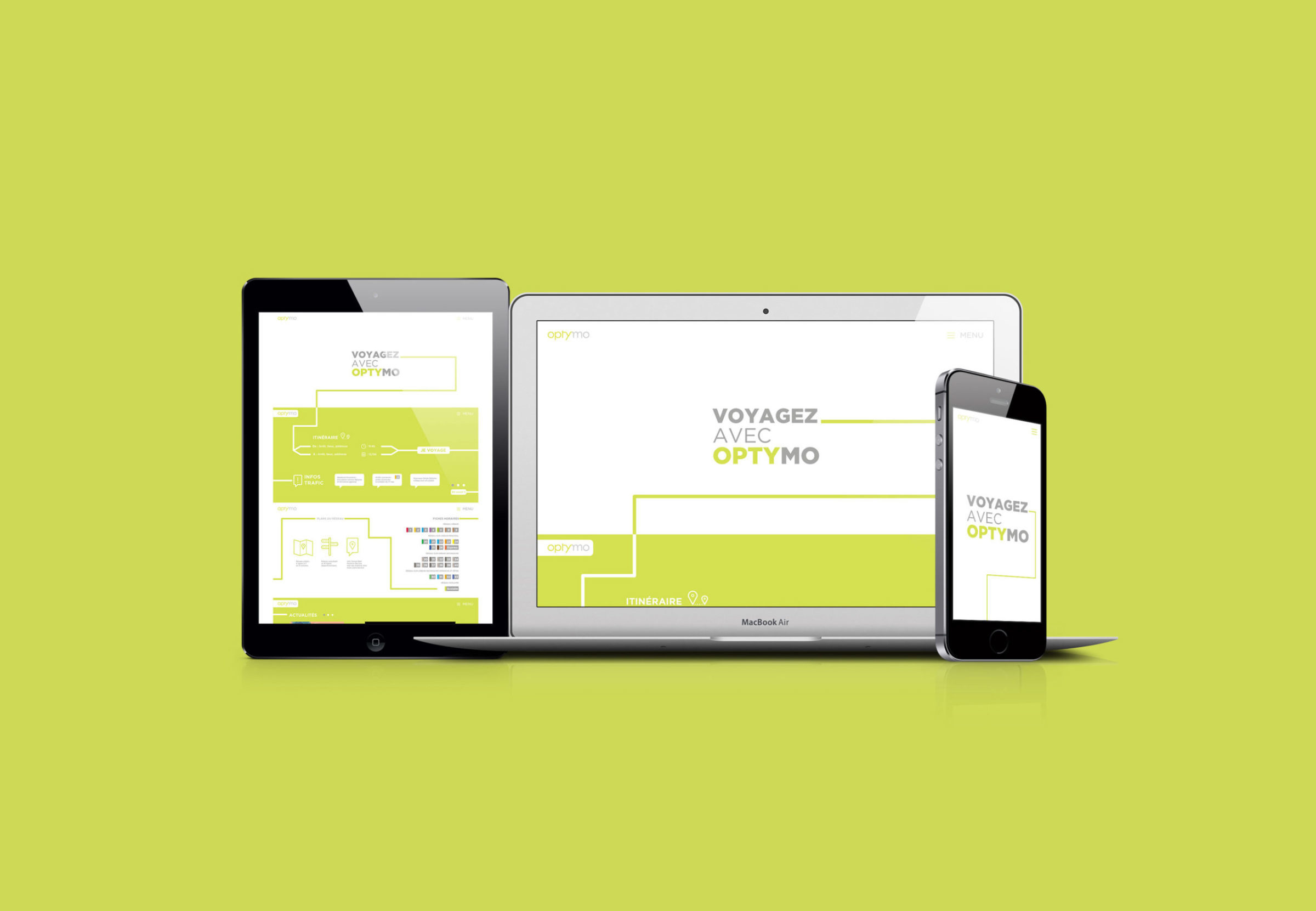 Site web responsive multi-device d'Optymo