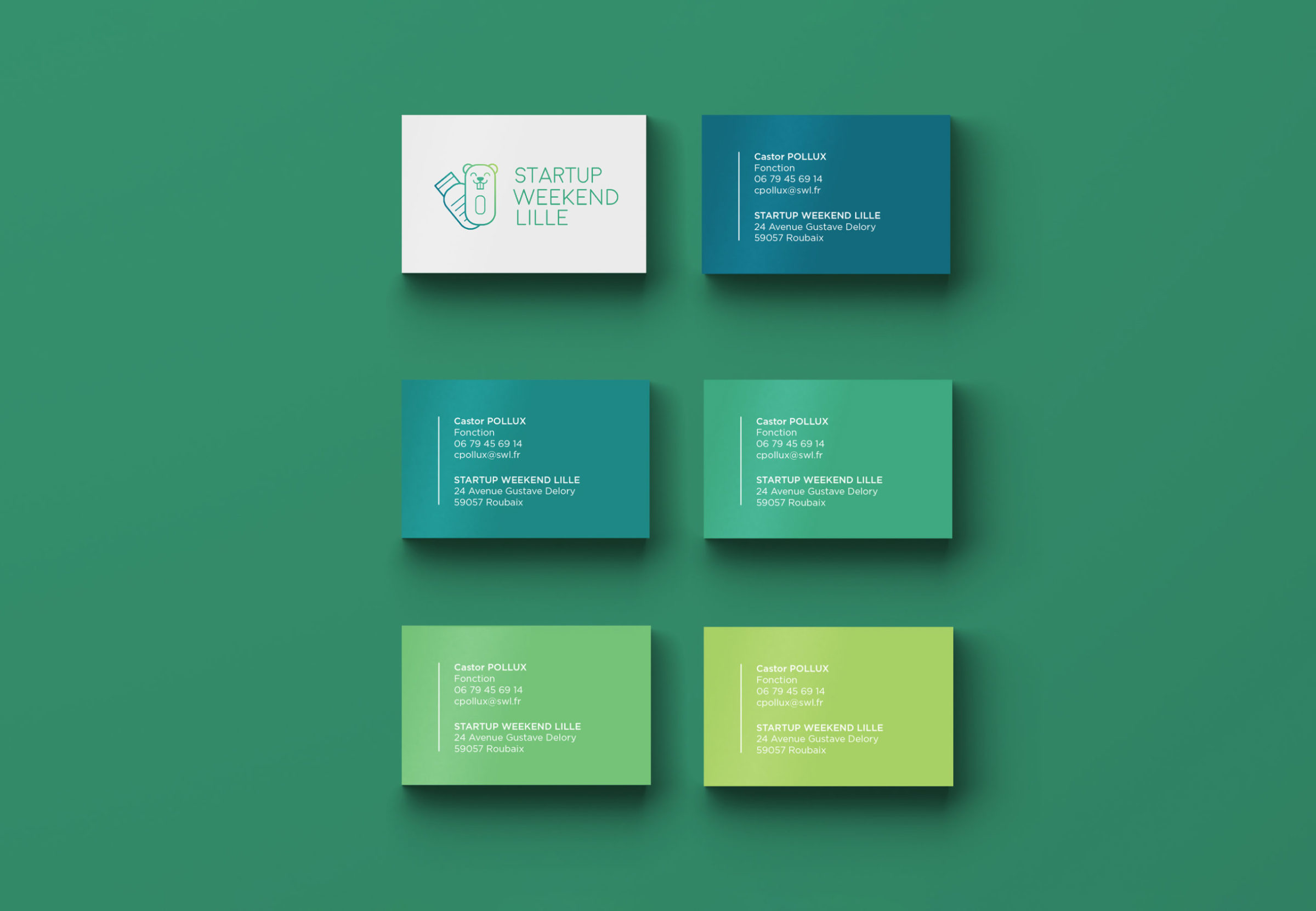 Cartes de visite de Startup Weekend Lille