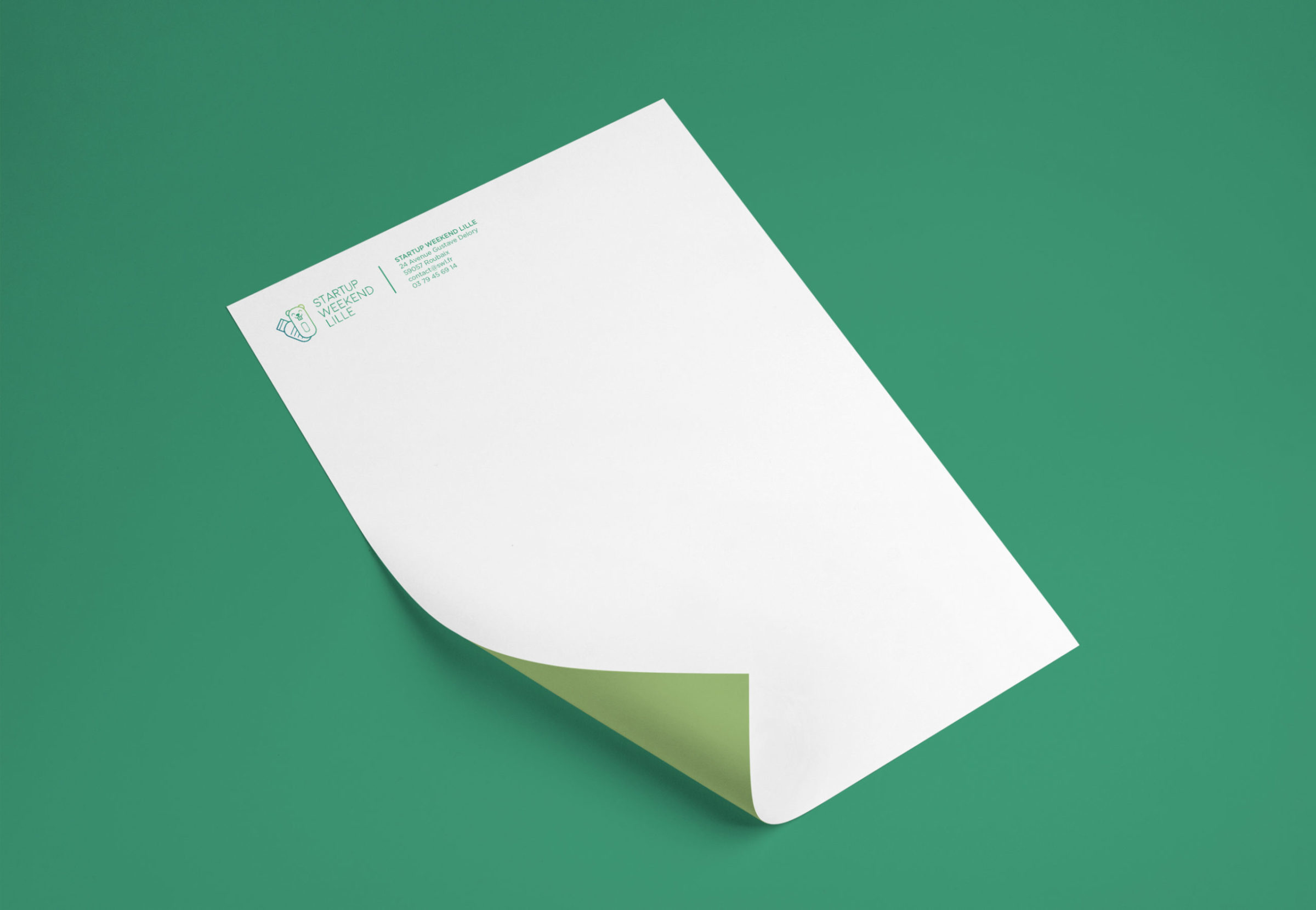 Papier à lettre de Startup Weekend Lille
